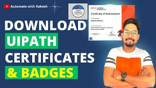 How to Download UiPath Certificates Process After You Cleared Your Exam [upl. by Hoopes]