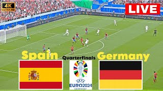 🔴LIVE  GERMANY vs SPAIN I QUARTER FINAL I EURO 2024 I FULL MATCH STREAMING I eFOOTBALL PES 21 GAME [upl. by Natam]