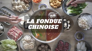 FONDUE CHINOISE DE A à Z – RECETTE FACILE bouillon pâte saté sauce préparation des ingrédients [upl. by Arbmahs]