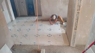 كيفية تركيب سيراميك للمبتدئينcomment devenir carreleur professionnelhow to installing floor tile [upl. by Bryanty388]