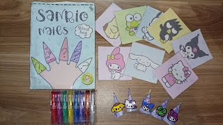 paper diy ✨ sanrio nails blind bag  asmr tutorial 🫧  paperdiy [upl. by Sseb598]