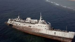 Shipwreck\\  Saudi Red Sea Coast  DJI Mavic Pro  Drone Footage [upl. by Pomfret]