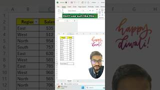 Dont Use Sum in Excel‼️Instead Use Amazing Function excel exceltricks exceltips shorts [upl. by Avaria]