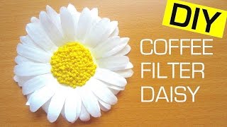 How to Make a Paper Flower Daisy  Coffee Filter Flower [upl. by Wilen]