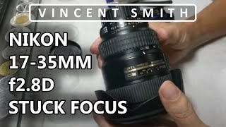 Nikon 1735mm f28d Stuck Zoom Repair [upl. by Saberhagen]