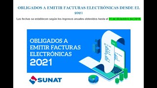 EMISORES ELECTRONICOS OBLIGADOS DESDE EL 01012021 [upl. by Everson]