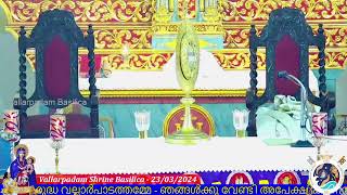 23 MARCH 2024  0630AM  LIVE HOLY MASS  വിശുദ്ധ കുർബാന  VALLARPADAM SHRINE BASILICA [upl. by Mikael793]