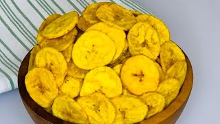 HEALTHY  BAKED PLANTAIN CHIPS [upl. by Fredel551]