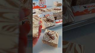 This no bake kinder rice krispies bars was absolutely delicious 😋 shorts [upl. by Rist]