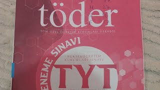 TÖDER DENEME SINAVI YORUMUM yks tyt [upl. by Odine233]