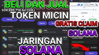 Cara Beli Dan Jual Token Micin Jaringan Solana Di Phantom Gratis Claim Airdrop Solana [upl. by Allina]