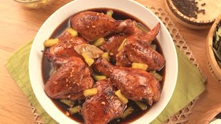 Chicken Adobo with Pineapples and Pine Sago [upl. by Elleval]