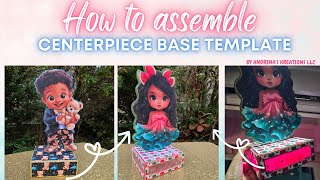 How to Assemble Centerpiece base template by Andrinas Kreations llc [upl. by Gnoht]