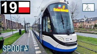 Cabinerit Tram 19 Amsterdam  Diemen Sniep  Station Sloterdijk Tram Drivers POV [upl. by Parsifal]