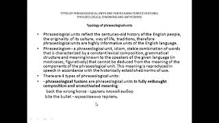 Typology of phraseological units [upl. by Armillas]