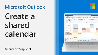 How to create a shared calendar in Outlook  Microsoft [upl. by Milon]