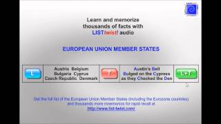 Memorize the EU Member States and the Eurozone [upl. by Akemeuwkuhc]