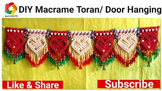 Simple Macrame Toran Hanging New design 2017  8 [upl. by Annayhs]