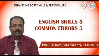 Lecture 25 English Skills5 Common Errors5 [upl. by Erie]