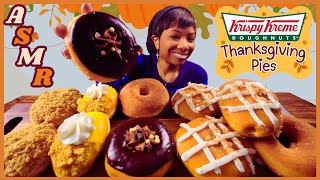 ASMR  MUKBANG EATING KRISPY KREME  THANKSGIVING PIES  SPECIALTY THANKSGIVING DOUGHNUTS [upl. by Claudette]