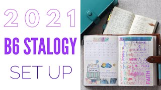 2021 B6 Stalogy Set Up and a SNEAK PEAK at my Hobonichi Weeks [upl. by Liss]