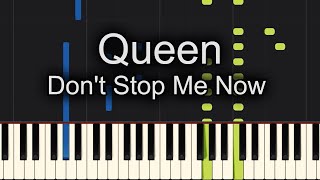 Dont Stop Me Now Queen Piano Tutorial Synthesia Chords [upl. by Maiah]