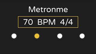 Metronome  70 BPM  44 Time with Accent [upl. by Okire]