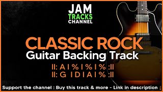 Classic Rock Guitar Backing Track in A [upl. by Esilenna]