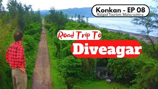 EP08 Pune to Diveagar Epic Konkan Road Trip  MUST SEE Places Diveagar Konkan via Tamhini Ghat [upl. by Nosnirb]