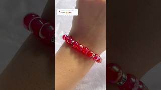 yayy red bracelet 🥀 shortsfeed braceletmaking bracelet [upl. by Odnalref747]