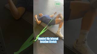 Banded Hip Internal Rotation Stretch hipmobility hipstretch injuryprevention [upl. by Eibreh]