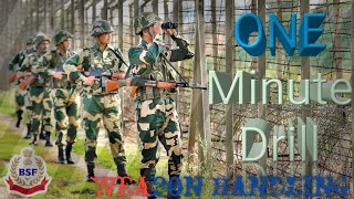 BSF One Minute Drill  Insas Rifle Ko Kholna Or Jodna  Weapon Handling  Army Training Period [upl. by Aneeuq]