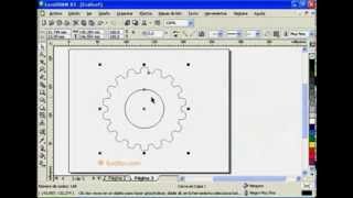 Construir una rueda dentada con CorelDraw [upl. by Akirehc]