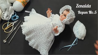 Capota del Ropon No5 Niño Dios 21cm zenaida crochet [upl. by Artinahs]