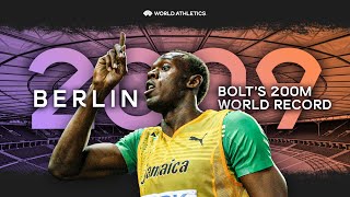 Usain Bolts 200m world record 🌎  World Athletics Championships Berlin 2009 [upl. by Notyard262]