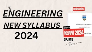 ENGINEERING NEW SYLLABUS 2024 keam keam2024 KTU [upl. by Htiek]