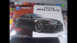 Unboxing Nissan Silvia S13 Rasty 124 Aoshima [upl. by Hazlett]