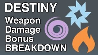 Weapon Damage Arc Solar Void Breakdown  DESTINY  WikiGameGuides [upl. by Crichton492]