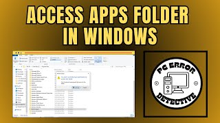 How to Access Apps Folder in Windows 10 [upl. by Grail]