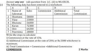 MSExcel Stepamp Formula Row amp Column Simple Way 8marks Computer APPLICATION IT SYSTEM TYBCOM SEM5 [upl. by Boigie]