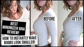 How to Make Boobs Look Smaller The Best Minimizer Bra Before and After  xameliax [upl. by Minor]