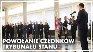 Wręczenie aktów powołania nowym członkom Trybunału Stanu [upl. by Atnahc]