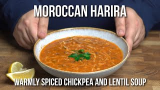 How to make Moroccan Harira  A warmly spiced and filling Chickpea and Lentil soup [upl. by Barhos746]