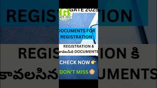 DOCUMENTS FOR GATE 2025  REGISTRATION 😍 gate2025 gateexam shorts shortvideo [upl. by Natasha355]