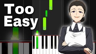 Isabella’s Lullaby  Yakusoku no Neverland  EASY Piano Tutorial [upl. by Morgan680]