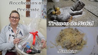 FIZ UM TRONCO DE NATAL  RECEBEMOS UM PRESENTE INESPERADO  ELISABETE NOGUEIRA [upl. by Neall277]