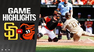 Padres vs Orioles Game Highlights 72724  MLB Highlights [upl. by Dnallor]