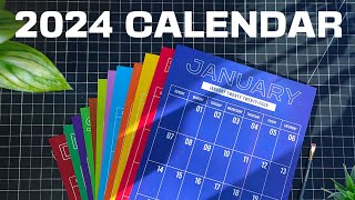 How to make a 2024 Wall Calendar  DIY  Selling a Digital Product on Etsy Side Hustle Ideas [upl. by Keefe]