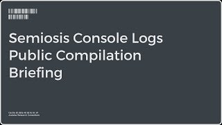 ARCHIVES  Semiosis Console Logs Compilation and Translation InvasionWorldTour [upl. by Roddy396]