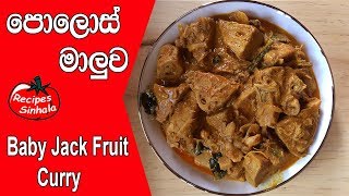 පොලොස් මාලුව ඉක්මනින්ම රසට  Polos Curry  Baby Jack Fruit Recipe [upl. by Hewet]